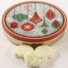 Scott's Cakes White Chocolate Covered Lemon Oreos in a Mini Contemporary Ornaments Tin view 1