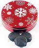 Scott's Cakes Dark Chocolate Covered Cool Mint Oreos in a Large Red with Flakes Tin view 1