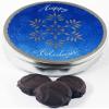 Scott's Cakes Dark Chocolate Covered Cool Mint Oreos in a Large Snowflake Tin view 1