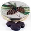 Scott's Cakes Dark Chocolate Covered Cool Mint Oreos in a Large Festive Pinecone Tin view 1