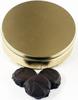 Scott's Cakes Dark Chocolate Covered Cool Mint Oreos in a Large Solid Gold Tin view 1