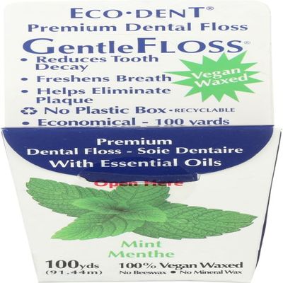 Eco-Dent GentleFloss Premium Dental Floss Mint - 100 Yards - Case of 6 , Eco-Dent , Oral Care, Health & Beauty