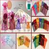 rackcrafts.com 6"x9" Organza Party Favors Bags Pouches Sack Tote Gift CandyTreats Wedding Baby (Navy Blue) view 1
