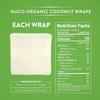 NUCO DUO Certified Organic, SHELF STABLE, All Natural, Paleo, Gluten Free, Vegan Non-GMO, Kosher Raw Veggie NUCO Coconut Wraps. NO Salt Added Low Carb and Yeast Free 10 Count view 4