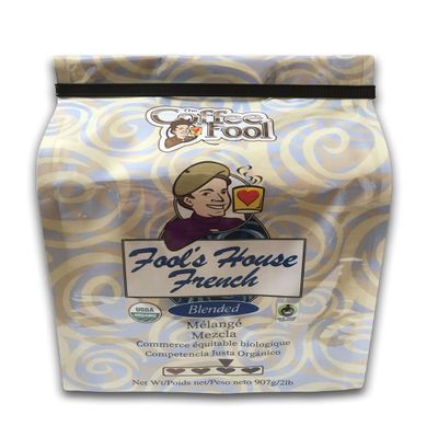 Coffee Fools Organic Fair Trade House French, 2 Pound (Powder (Turkish))
