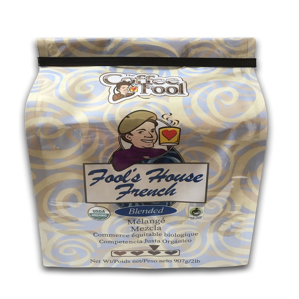 Coffee Fools Organic Fair Trade House French, 2 Pound (Powder (Turkish))