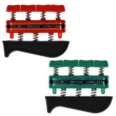 DigiFlex Combo 2-Pack of Hand Exercisers - Light (Red - 3 lbs) and Medium (Green - 5 lbs) Resistance by Digi-Flex