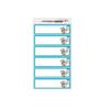 12 Teal Blue & Silver 3D Handcrafted Christmas Gift Tags With Free Metallic Pen - Cute Snowman & Bear view 1