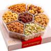 NUT CRAVINGS - Valentines Day Mixed Nuts Gift Basket in Red Gold Box (7 Assortments, 1 LB) Treats for Adults, Food Arrangement, Healthy Snack Care Package, Kosher view 1