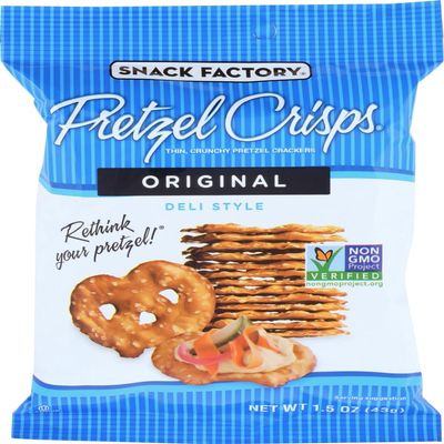 Snack Factory Original Pretzel Crisps, 1.5-Ounce Bags (Pack of 24)