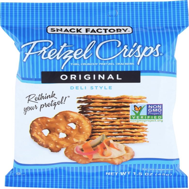 Snack Factory Original Pretzel Crisps, 1.5-Ounce Bags (Pack of 24)