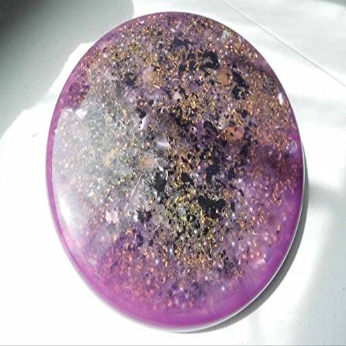 1 Purple Glow Large Charging Plate Crystal Positive Orgone (7 3/4"W-196mm 1"H-25mm, Purple Glow)