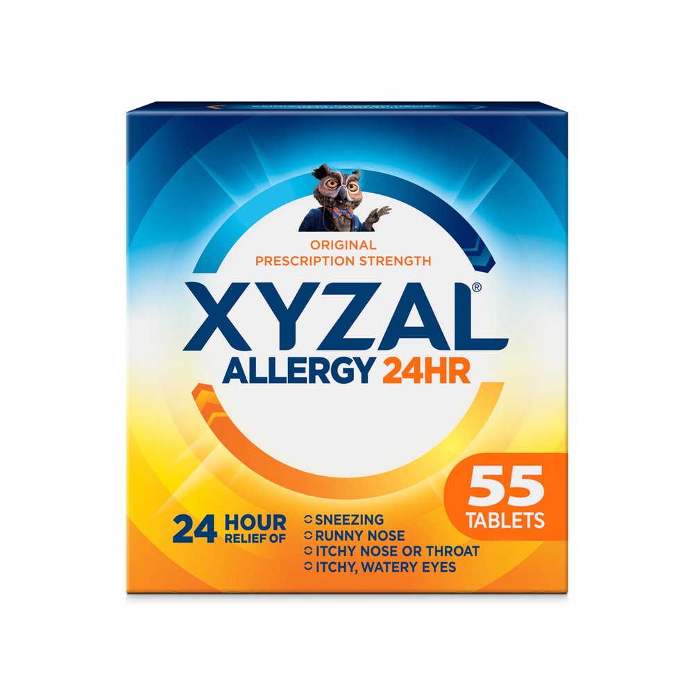 Xyzal Adult 24-Hour Allergy Relief Tablets, 5 mg, 55-Count