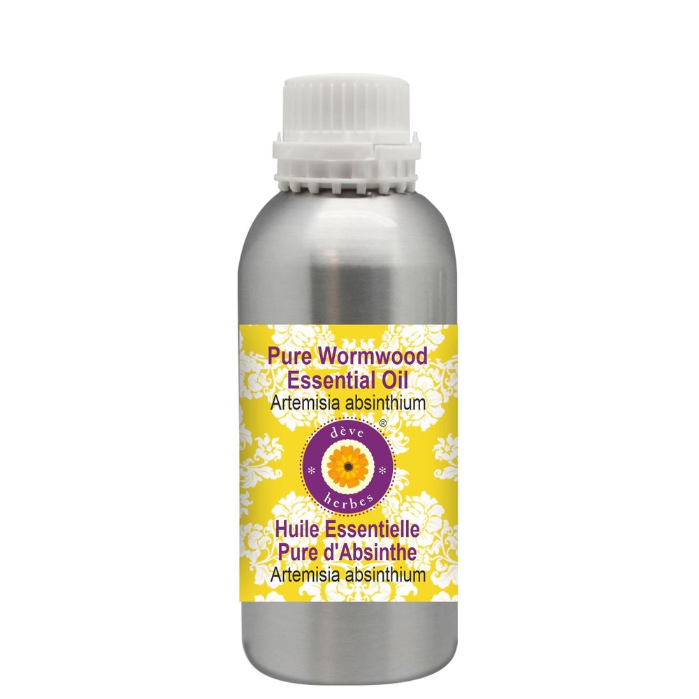 Deve Herbes Pure Wormwood Essential Oil (Artemisia Absinthium) Steam Distilled 1250ml (42 oz)
