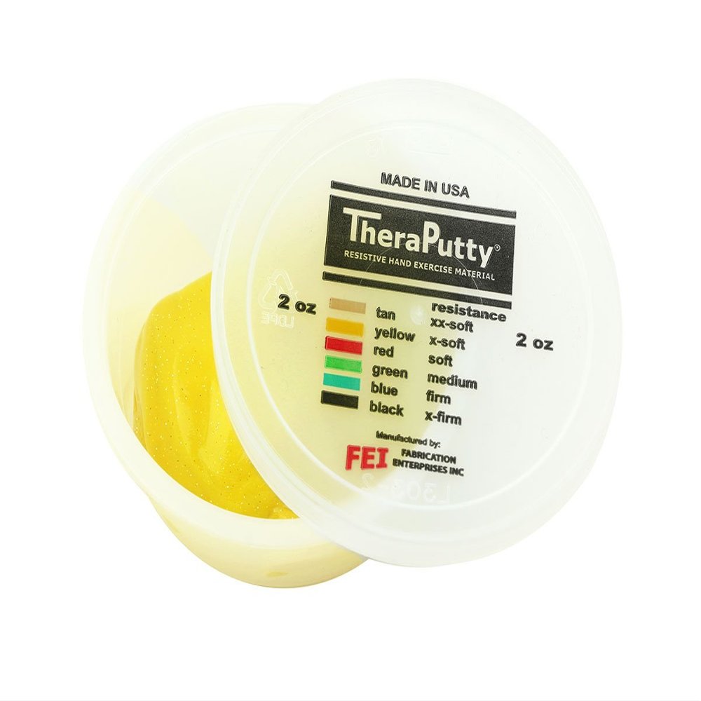 Cando Glitter Theraputty X-Soft Yellow 2 oz