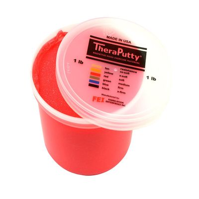 Cando Glitter Theraputty Soft Red 1lb