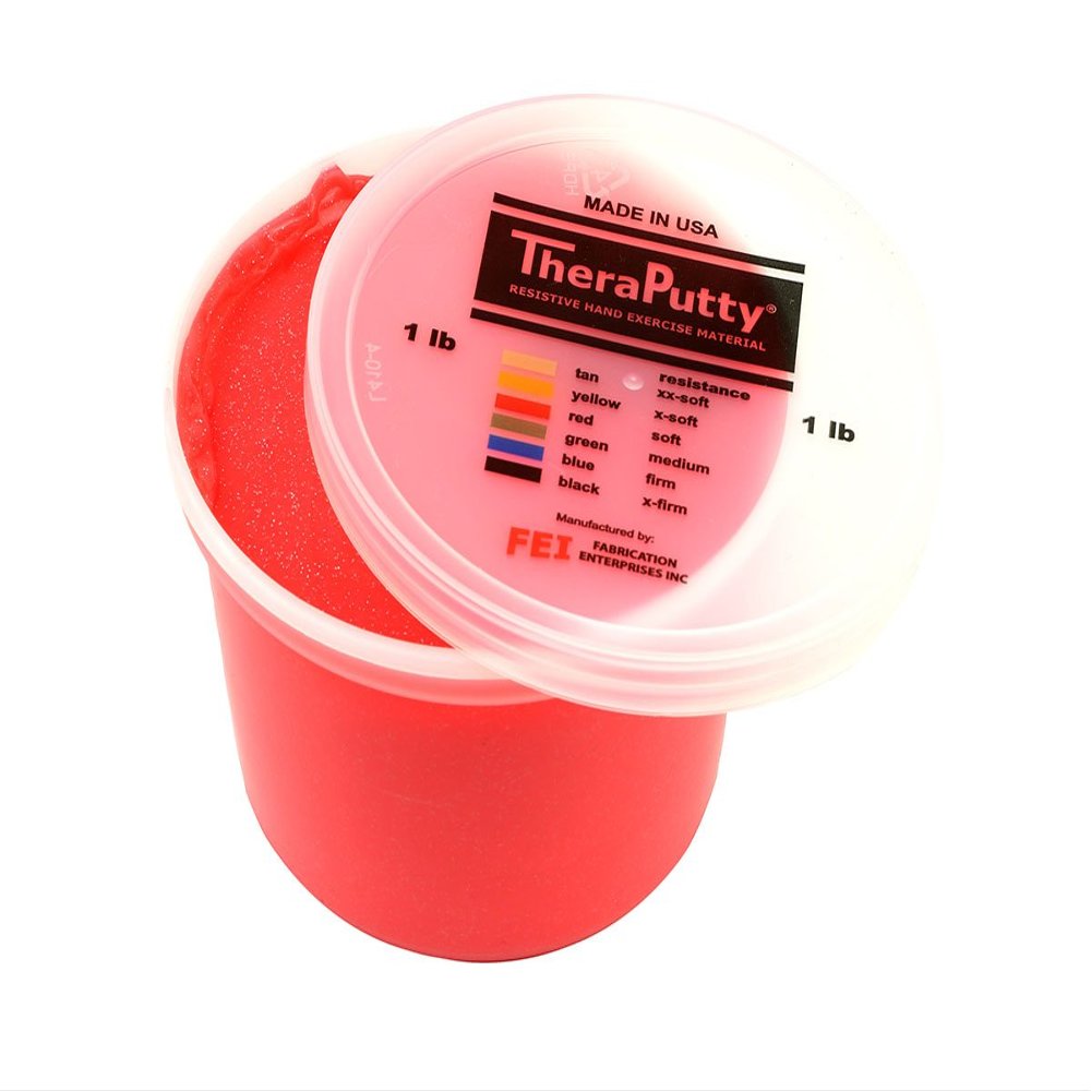 Cando Glitter Theraputty Soft Red 1lb