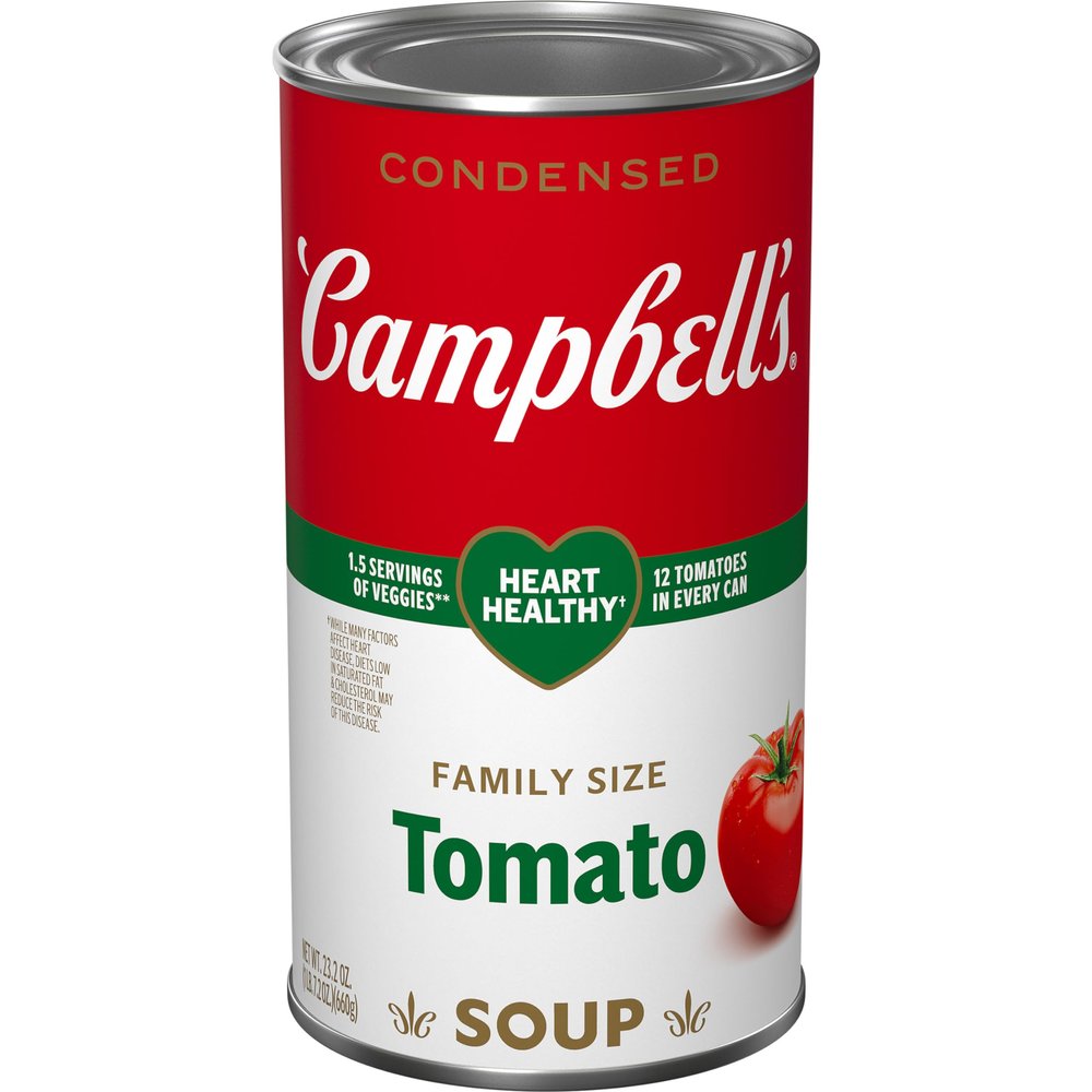 Campbell's Condensed Heart Healthy Tomato Soup, 23.2 oz Family Size Can