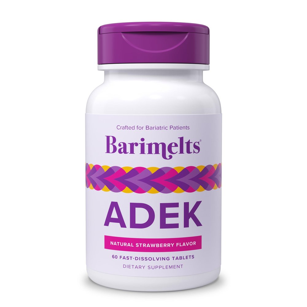 Barimelts ADEK - 60 Fast-Dissolving Tablets (2-Month Supply) - Sugar-Free Bariatric Vitamins for Women Including Vitamin A, Vitamin D, Vitamin E & Vitamin K, Natural Strawberry Flavor