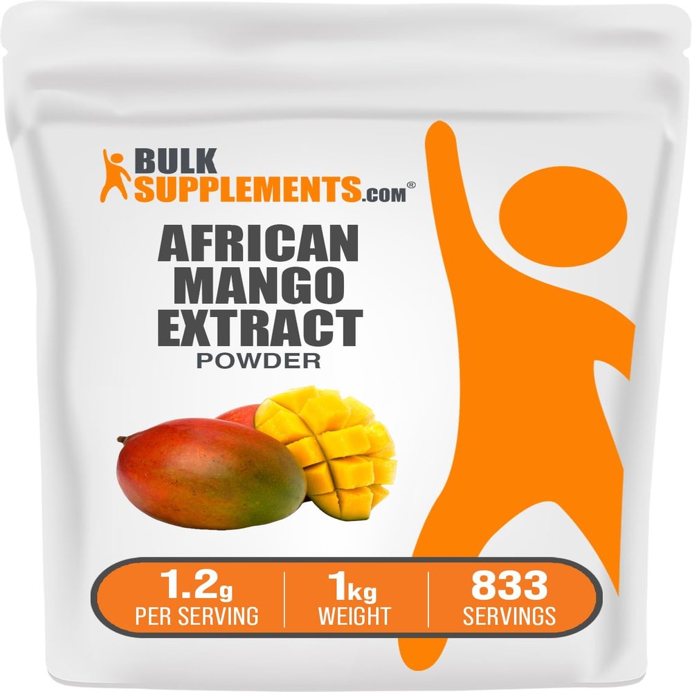 BulkSupplements.com African Mango Extract Powder - Irvingia Gabonensis, African Mango Supplements, African Mango Powder - Gluten Free, 1200mg per Serving, 5kg (11 lbs) (Pack of 5)