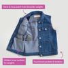 Fun and Function  Denim Weighted Vest for Kids  Sensory Weighted Vest Provides Soothing Weight for Kids with Sensory Issues  Large view 2