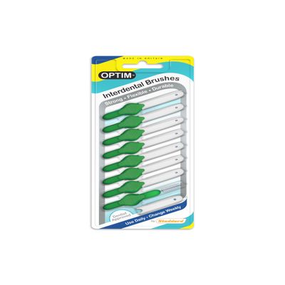 Stoddard OPTIM Interdental Brushes Medium -5mm Green - 8 Brush Pack
