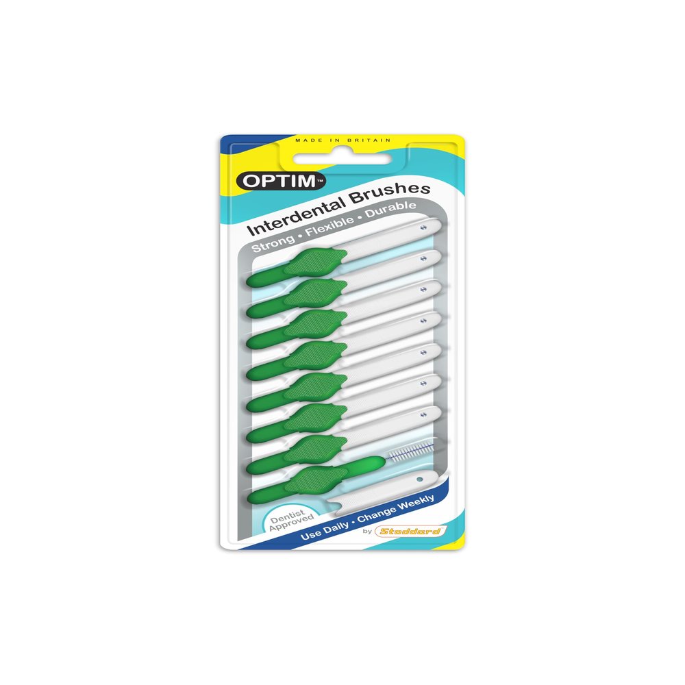 Stoddard OPTIM Interdental Brushes Medium -5mm Green - 8 Brush Pack