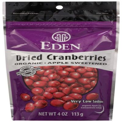 Eden Cranberries Organic Dried 4.0 OZ(Pack of 3)
