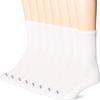 MediPeds unisex-adult Crew Socks With Extra Wide Non-Binding Top and Cushion, Multipairs, White (8-pairs), Shoe Size: Men's 6-9; Women's 6-10 view 1