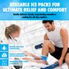 Perfect Remedy 2-Pack Gel Ice Packs for Injuries - Reusable, Soft & Flexible Hot & Cold Compress, Soothing Aid for Sprains, Strains, Soreness conditions, Alternative to Hot Water Bottles (Blue, Large) view 2