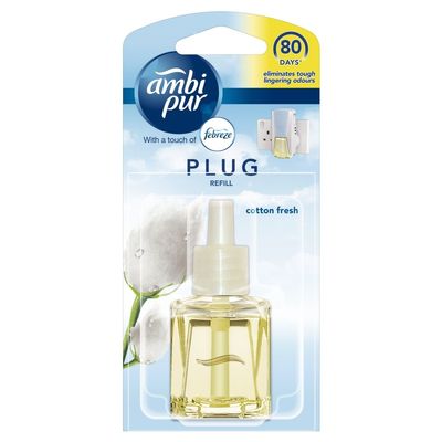 Ambi Pur Plug Refill - Cotton Fresh, Pack of 6