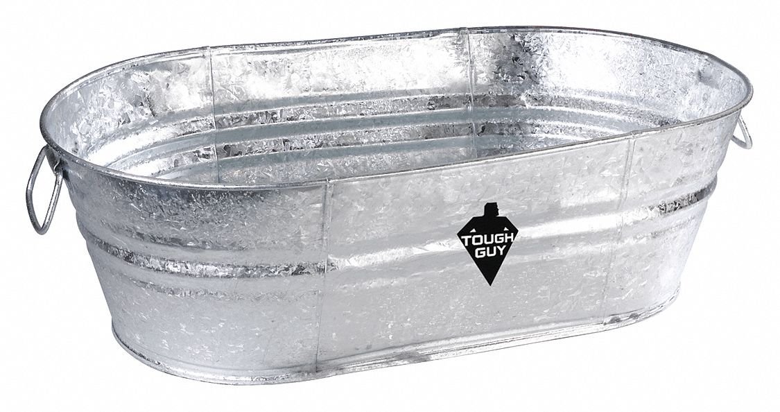Utility Tub, 7-1/2 gal., Silver