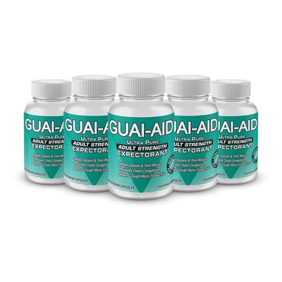 500 Guai-Aid 600mg "Ultra-Pure" Guaifenesin Veg Capsules