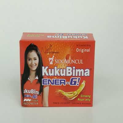 Kuku Bima Ener-G! Energy Drink Powder, Original Flavor, 6 Sachet Box, 4.5 Gram Each