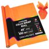 Hygloss Products Roll Cellophane Wrap for Crafts, Gifts, and Baskets 40 Inch x 100 Feet, Orange view 1