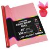 Hygloss Products Roll Cellophane Wrap for Crafts, Gifts, and Baskets 40 Inch x 100 Feet, Pink view 1