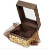 All Occasion Presentation Box - Bulk Elegant Choc Scroll Medium Square Box w/Ribbon 5-3/4x5-3/4x3" - (18 Per Pack) - WRAPS-BFB4ECS view 1