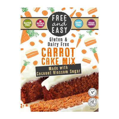 Free and Easy Carrot Cake Mix, 350g - Award-Winning, Organic, Vegan & Gluten-Free