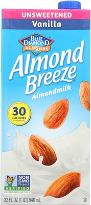 Blue Diamond Growers - Almond Breeze Almond Milk Unsweetened Vanilla - 32 oz. (Pack of 2) by Blue Diamond Almonds