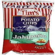 Tim's Potato Chips, Cascade Style, Jalapeno Seasoned, Party Size, 16oz Bag (Pack of 2) by Tim's Potato Chips