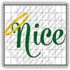 1/4 Sheet - Nice Angel Christmas - Edible Cake/Cupcake Party Topper - D19185 view 1