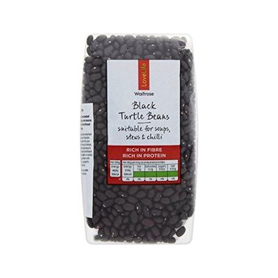 Black Turtle Beans Waitrose Love Life 500g - Pack of 6