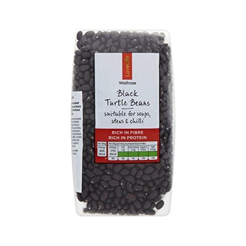 Black Turtle Beans Waitrose Love Life 500g - Pack of 6