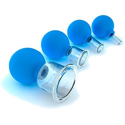 Set of 4 cupping therapy massage cups anticellulite professional face & body by Alphina