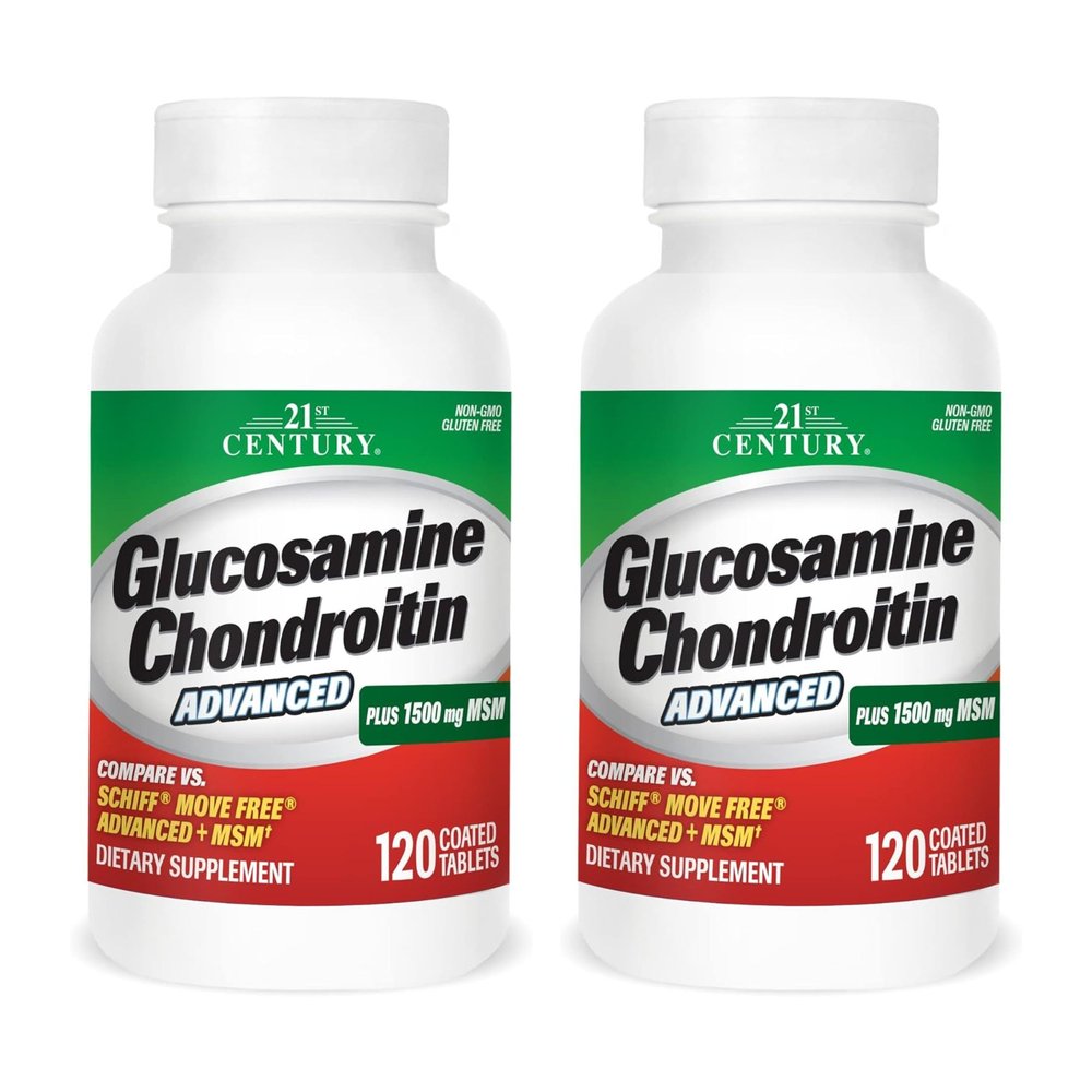 21St Century Glucosamine Chondroitin Advanced with Msm - 120 Tablets (Pack of 2)