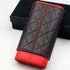 Cigar in Style Adjustable Red Black Leather Cedar Wood Cigar Case Holder Humidor view 2