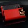 Cigar in Style Adjustable Red Black Leather Cedar Wood Cigar Case Holder Humidor view 4
