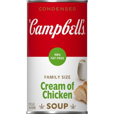 Campbell's Condensed 98% Fat Free Cream of Chicken Soup, 22.6 oz Family Size Can