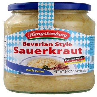 Bavarian Wine Sauerkraut 24 oz Jar (2 Pack) by Hengstenberg