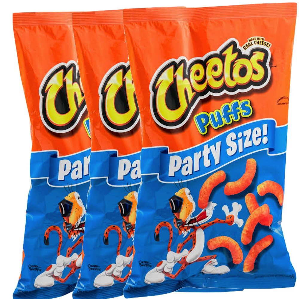 Cheetos Cheese Puffs Party Size 16 oz Bag (3)
